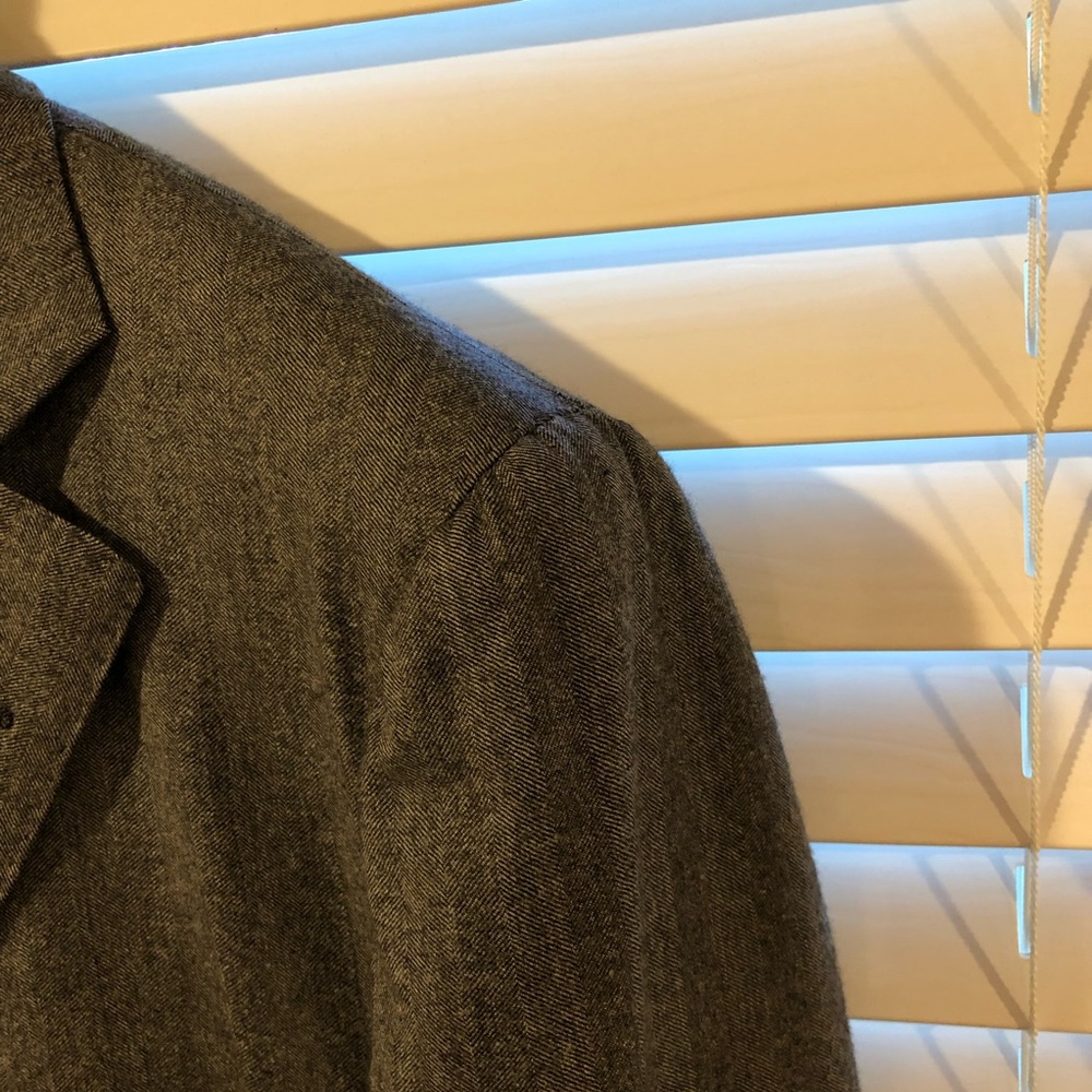 EUC SuitSupply La Spalla Gray Herringbone Suit 40R - Picture 3 of 7